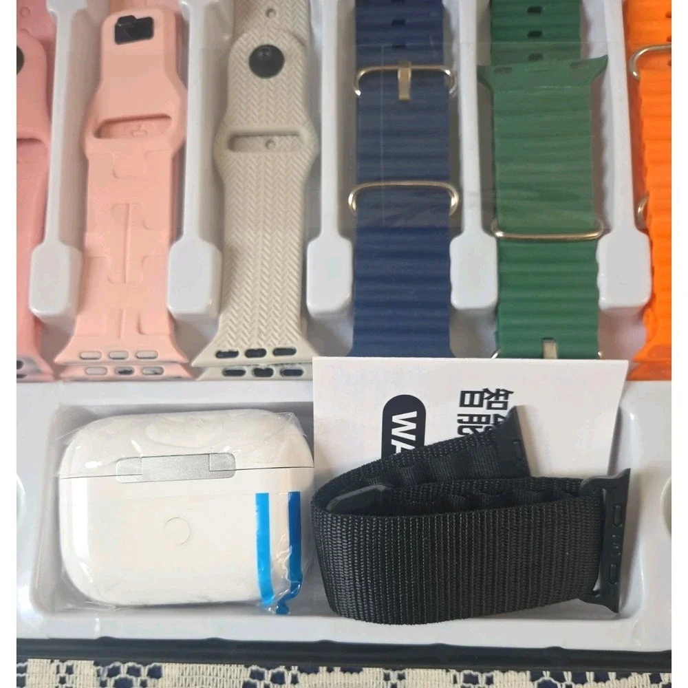 Ultra 18 Smartwatch 8 Watch Bands Earbuds Charger Accessory Bundle New